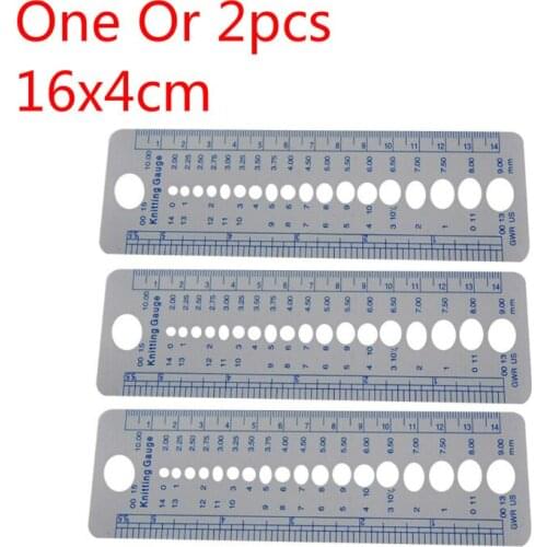 One Or 2pcs Knitting Needle Gauge Inch Cm Ruler Tool 16x4cm Size(UK, US, Canada Size) Sewing Tool