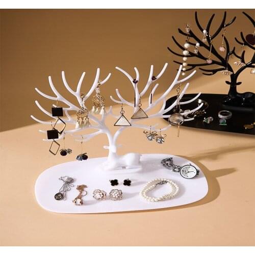 Ins Nordic style deer detachable jewelry rack earrings necklace plastic display rack key ring antlers jewelry rack