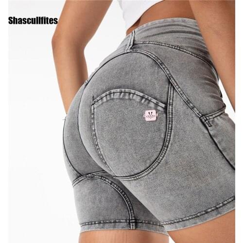Shascullfites Scrunch Stretchy Biker Shorts Tummy Control Women High Waisted Workout Shorts for Athletic Fitness Gym