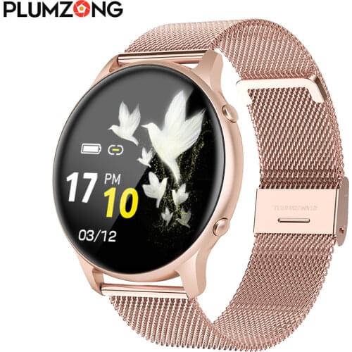Full Touch Smart Watch Women IP68 Waterproof Bracelet ECG Heart Rate Monitor Sleep Monitoring Sports Smartwatch For Ladies