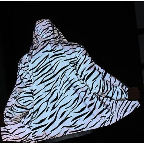 Student couple jacket youth jacket class clothes tide reflective stripes men and women casual double coath