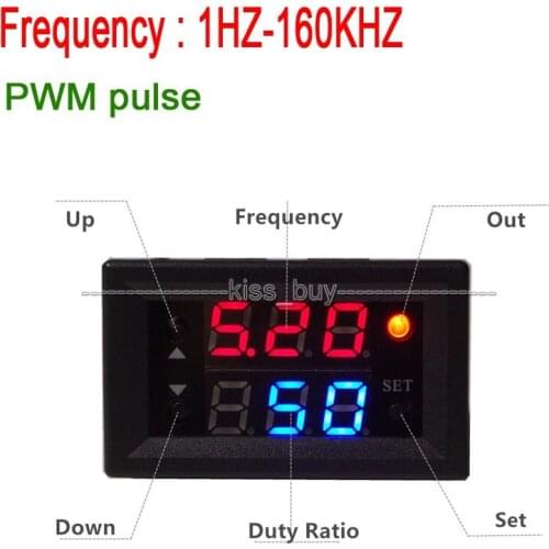 LED Digital PWM pulse frequency adjustable duty square wave square wave signal generator module 12V 24V
