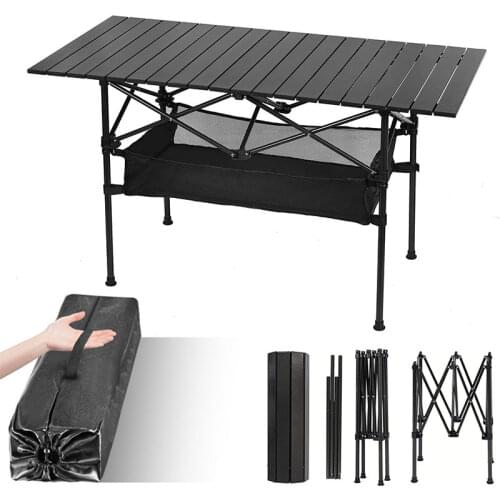 Outdoor Picnic Folding Table Portable Aluminium Alloy BBQ Table For Camping Table Foldable Travel Lift Home Kitchen Таблица