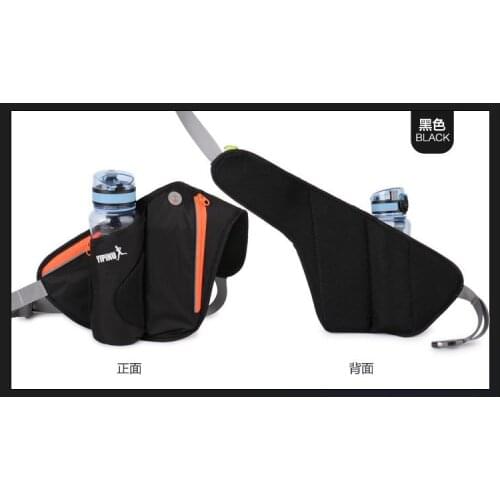 Unisex Waist Sport Bag Patchwork Zippers Waterproof Bag water Bottle Holder Earphone Hole Pocket Super Lightweight Waist Bag