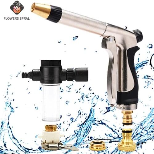 2021 Portable High Pressure Water Gun Cleaning Car Washer Spray Foam Nozzle Water Gun Garden Watering Hose Garden Sprinkler Gun