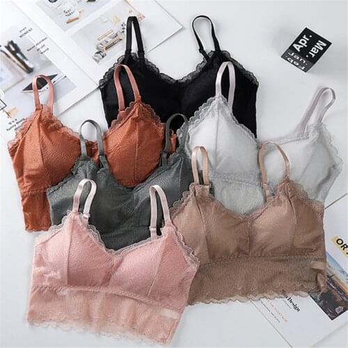 Women Sports Bra Fitness Underwear Lace Yoga Bra Running High Elastic Cotton Solid Sports Tops Female Gym Running Top Bra Women