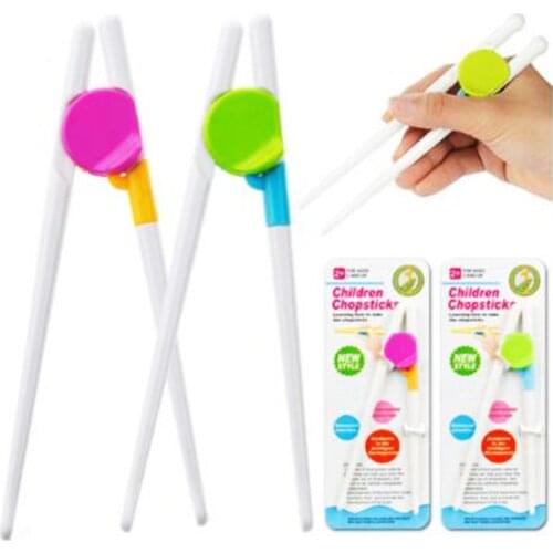 New 1 Pair Chopsticks Baby Kids Cartoon Food Sticks Corrective practice chopsticks Learning Training Helper Dishes Dinner Game