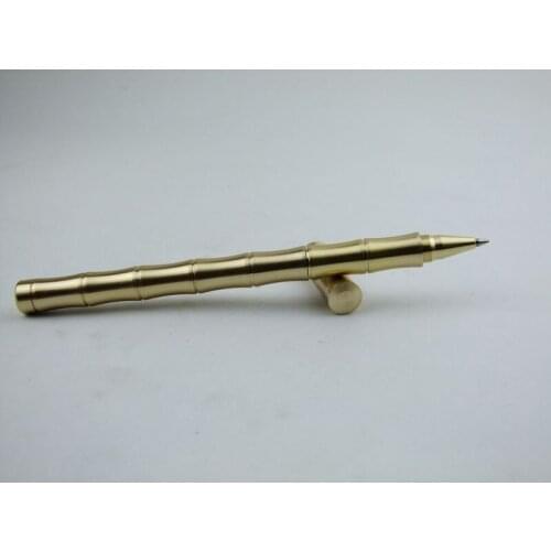 1pcs Handmade Brass Pen, Solid Portable Pocket detachable Copper Signature Pen, Marker Tactical Pen Self Defense Gel Pen