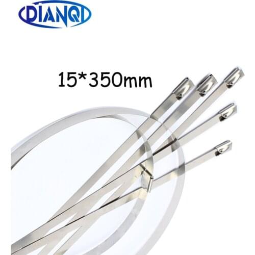 100pcs 15*350mm 15x350mm 15mmx350mm Latching Self-Locking Stainless Steel Zip Cable Tie Lock Tie Wrap cable ties 201 304 316