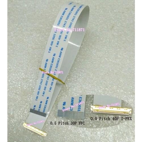 250mm Type B 0.5 Pitch 30P FFC 40P I-PEX EDP Screen Cable Line 40Pin I-PEX 30P Flexible Flat Cable Line 30P to 40Pin EDP Cable