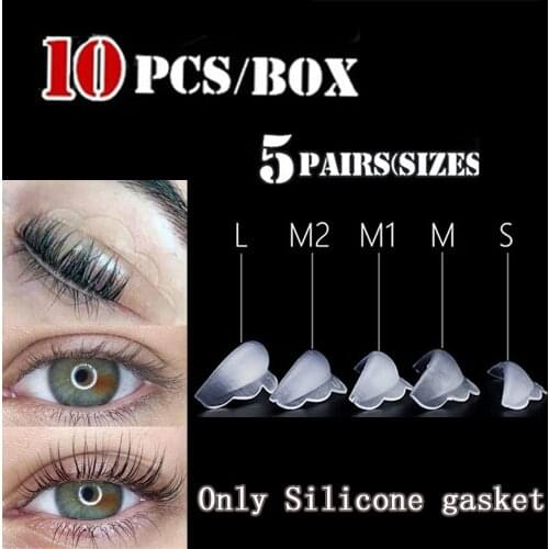 5 Pairs Silicone Eyelash Perm Pad Recycling Lashes Rods Shield Lifting 3D Eyelash Curler Makeup Accessories Applicator Tools