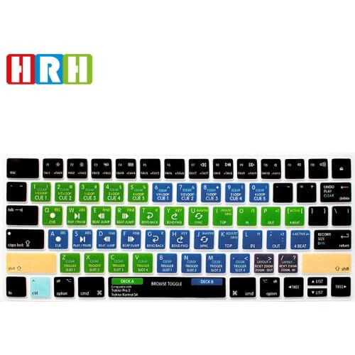 HRH Traktor Pro 2/Kontrol S4 Shortcuts Hotkeys Keyboard Covers Silicone Skin Protective Film For Apple Magic MLA22B/A US Version
