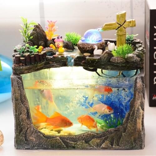 Rockery Flowing Water Living Room Creative Home Aquarium Desktop Ecological Decorative Landscaping