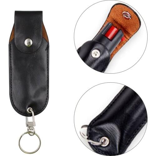 Hot Open Tope Polymer Pepper Spray Mace OC Pouch for MK3 Canister Leather Case Duty Gear Mace Spray Holder Pouch (Random Color)