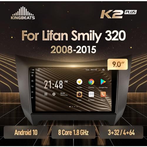 KingBeats Android 10 Octa-Core head unit HU 4G in Dash Car Radio Multimedia Video Player Navigation GPS For Lifan Smily 320 2008 - 2015 no dvd 2 din Double Din Android Car Stereo 2din