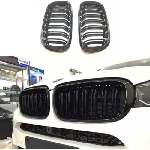 M Sport Design Dual Slats Vehicle Front Bumper Grille Fit For BMW Xdrive 2014 + X5 X6 F15 F16 Racing Grills
