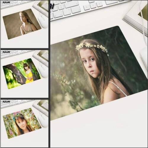 XGZ Cute Girl Mouse Pad High-end Laptop Rubber Mousepad Hotkey Compact Portable Mousepads Laptop Keyboard Mouse Mats for Gift