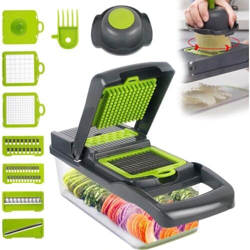 Vegetable Cutter Multifunctional Slicer Fruit Potato Peeler Carrot Grater Basket Vegetable Slicer Kitchen Gadget and Accessories