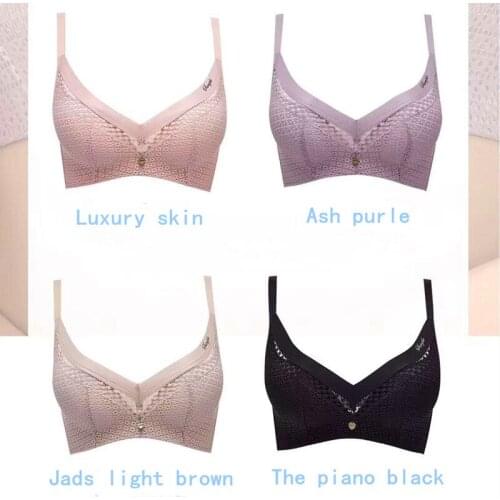 Hot style 4 color no underwire bra lace Sexy breathable feel comfortable soft delicate bralette Womens bra intimates brassiere