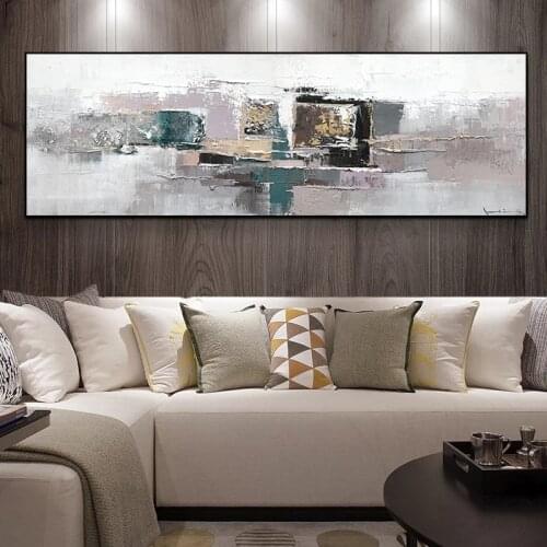 Modern Abstract Light Color Original Canvas Painting Posters and Prints Cuadros Wall Art Picture for Living Room Home Decoration