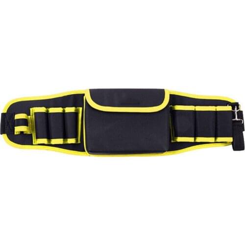 Red/Yellow Electricians Oxford Cloth Adjustable Waist Pocket Belt Tool Bag Pouch Hand Repair Tool Organizer