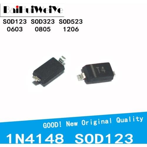 100PCS/Lot 1N4148 1N4148W IN4148 High-Speed Switching Diodes SOD123 1206 SOD323 0805 SOD523 0603 SMD New Good Quality Chipset