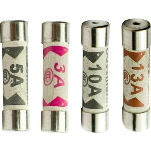 5 PSC 3/5/10/13AMP Domestic Fuses Plug Top Household Mains 13A Fuse Cartridge Fuse Insurance Pipe for Household Applicance