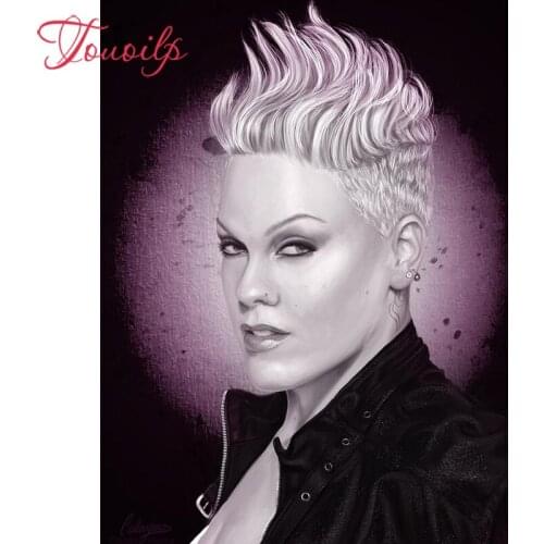 TOUOILP 5D Singer pink 5d diamond painting full square&round drill diamond mosaic 3d round rhinestone diamond embroidery sticker