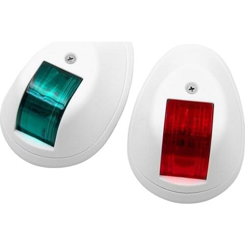 WHITE Signal Lamp Red & Green LED 12V 24V Navigation Light Signal Lamp Sidelight for Marine Boat Yacht Accessory Accessories