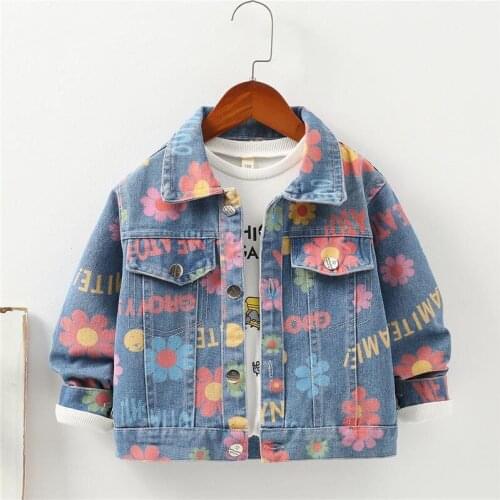 Childrens new plush coat boy hair collar denim fashion dress warm denim jacket childrens spring and autumn coat 0-7 years old