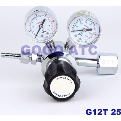 G12T 25*0.1-2.5 Bipolar pressure reducing valve oxygen nitrogen argon helium hydrogen methane pressure reducing valve