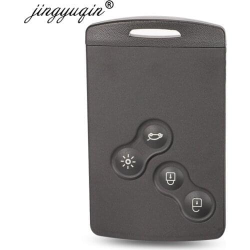 Jinyuqin 10/30/50pcs Key Shell 4 Buttons For Renault Laguna Koleos Megane Captur Fob Remote Smart Card Key Case