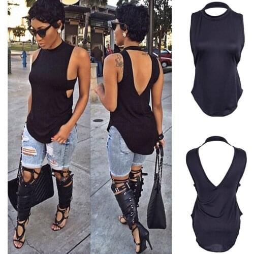 Tank Top Women White Black 2020 Summer Casual Fitness Vest Sexy Hollow Out Tank Top Women Vest