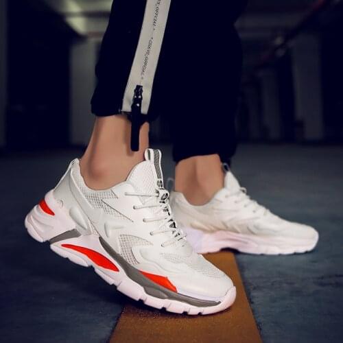 2021 big size 49 shoes for men thick sole height increase air mesh male sneakers outdoor fashion man lace up footwear