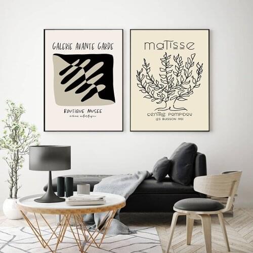 Retro Picasso Exhibition Canvas Poster Wall Art Painting Matisse Abstract Plant Print Pictures Unique Living Room Home Decor