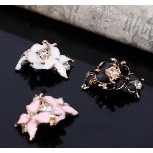 2019New 100Pcs Arc Butterfly Rhinestone Buttons for Wedding Decoration and DIY Hair Accessies ZJ129