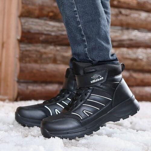 2020 new snow boots mens winter non-slip warmth and velvet splash-proof leisure outdoor sports thick mens cotton shoes