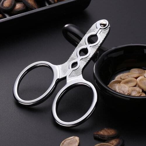 Scissor Clamp Pine Nuts Grapefruit Shell Opener Uneasy to Break Convenient Zinc Alloy Melon Walnut Nut Cracker for Family