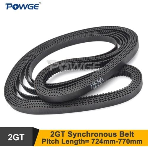 POWGE 724/730/738/740/752/760/770 2GT Timing Belt Width=6/9mm 2MGT G2M Synchronous Belt Small Backlash Linear Motion 3D Printer