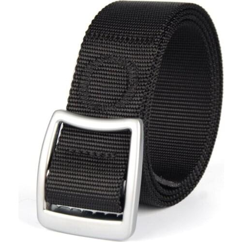 Men and women Japanese word smooth buckle nylon canvas casual beltAll-match jeans belt lightweight belt student military trainin