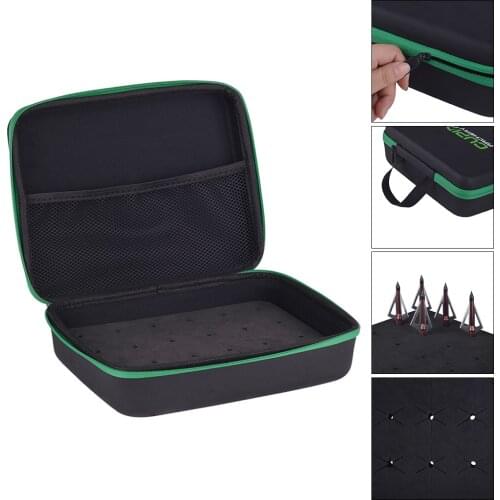 Broadhead Box Holder with Foam Insert Archery Accessories Storage Case Shockproof Heavy Duty for Hunting Fishing