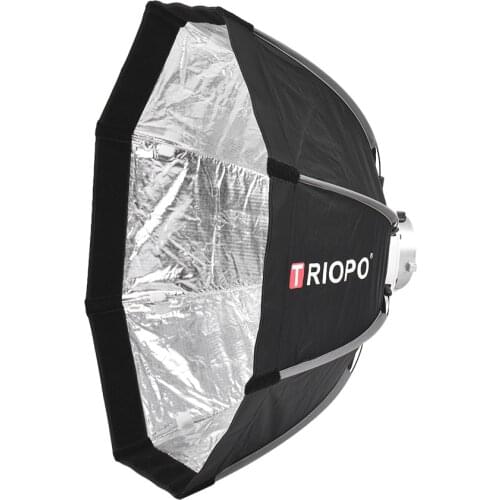 TRIOPO 55cm / 65cm Foldable 8-Pole Octagon Softbox with Soft Cloth Carrying Bag Bowens Mount for Studio Strobe Flash Light