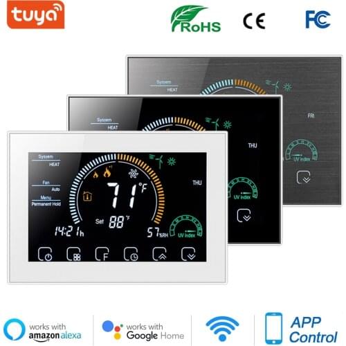 Digital Temperature Controller Smart Home with Wifi or Remote Control Heat Pump Thermostat for Central Residential HVAC System