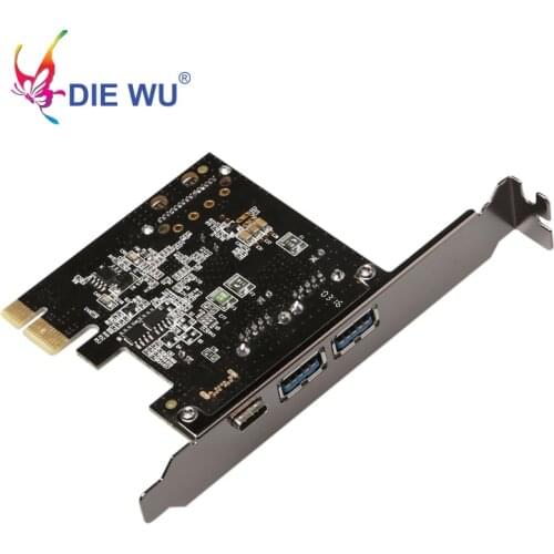 USB 3.1 Type C PCIe Expansion Card PCI-e to 1 Type C and 2 Type A 3.0 USB Adapter PCI Express Riser card For Desktop TXB055