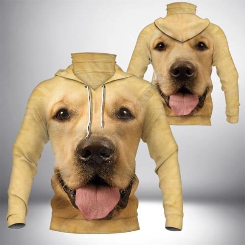 Love Golden Retriever 3D Printed Hoodies Fashion Sweatshirt Women Men Casual Pullover Hoodie Mask Warm Cosplay Costumes