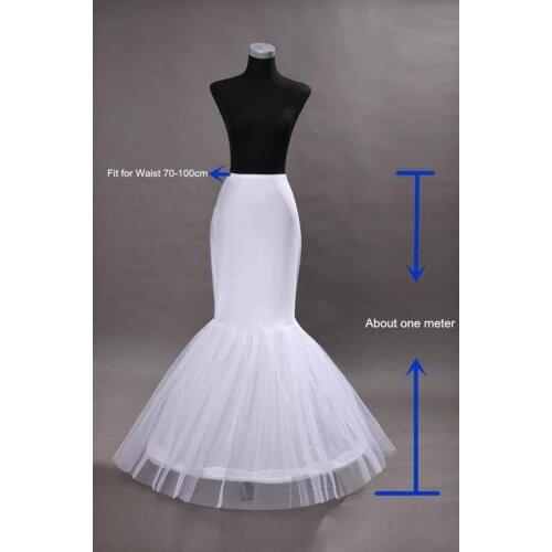 2019 Women Mermaid Petticoat 1 Layer Ruffle Tulle Petticoat for Fistail Bridal Gown Underskirt Wedding Accessories