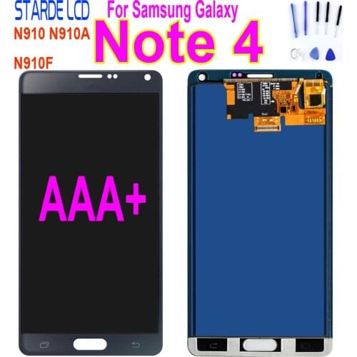 High Quality LCD For Samsung Galaxy Note 4 N910 N910A N910F N910H LCD Display Touch Screen Digitizer Assembly +Tools