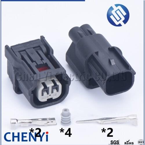 2 sets 2 Pin way HV 040 Male Female Auto Connector ABS Sensor Plug Press Switch Ignition Coil For Hondas 6189-7036 6189-6905