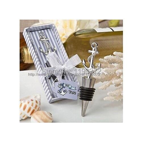 200pcs Nautical Themed Anchor Anniversary Birthday Wedding Aouvenir Party Gift Favor Wine Bottle Stopper