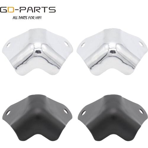 34*34*34mm Metal Corner Protector Edge Guard Hardware For Electric Guitar Amplifier Cabinet Loudspeaker Box Nickel Plated 4PCS
